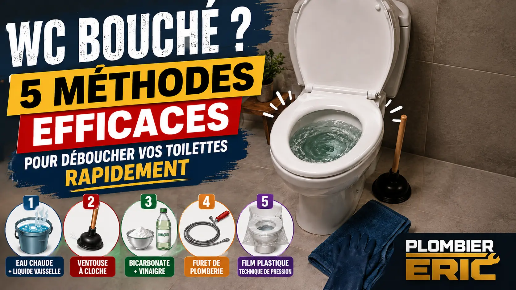 Comment Déboucher des WC Bouchés Rapidement (5 Méthodes Efficaces)