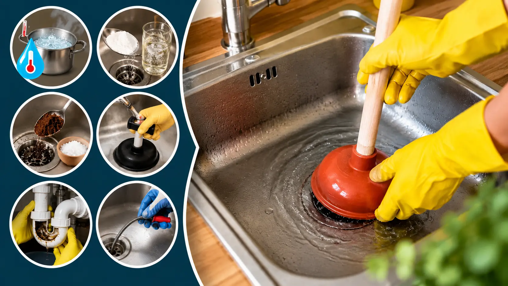 Évier de Cuisine Bouché : 6 Solutions Rapides à Tester Chez Vous